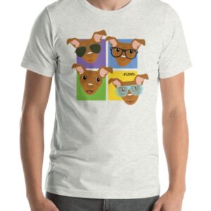 BT2MPS MinPin Pop Art - Red Min Pin Short-Sleeve Unisex White T-Shirt