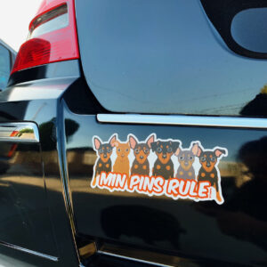 BT2MPS Min Pins Rule Bumper Stickers Miniature Pinscher