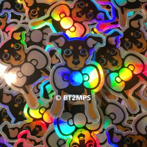 BT2MPS Min Pin Holographic Vinyl Sticker Miniature Pinscher