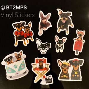 BT2MPS Min Pin Die Cut Vinyl Stickers Miniature Pinscher