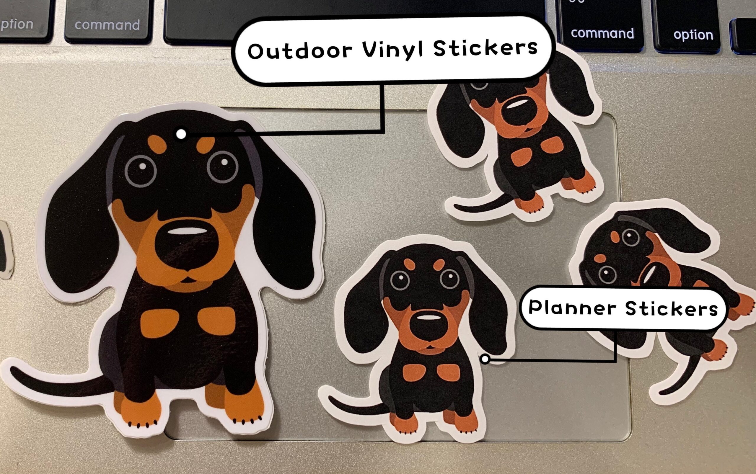 3x Dachshunds Sticker Planner Agenda Stickers Doxie Sausage Dog Weiner Dog - Image 4