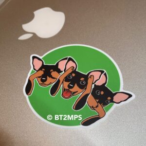 BT2MPS Min Pin Die Cut Vinyl Stickers Miniature Pinscher