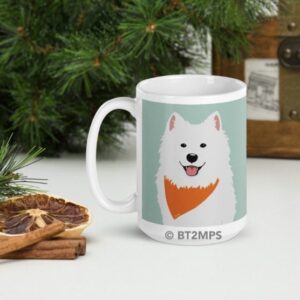 BT2MPS Samoyed Dog Coffee Mug Custom Mugs, Personalized