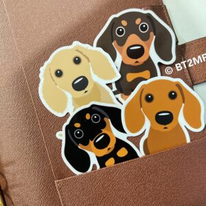 BT2MPS Dachshund Doxie Sausage Dog Weiner Dog Die Cut Vinyl Sticker