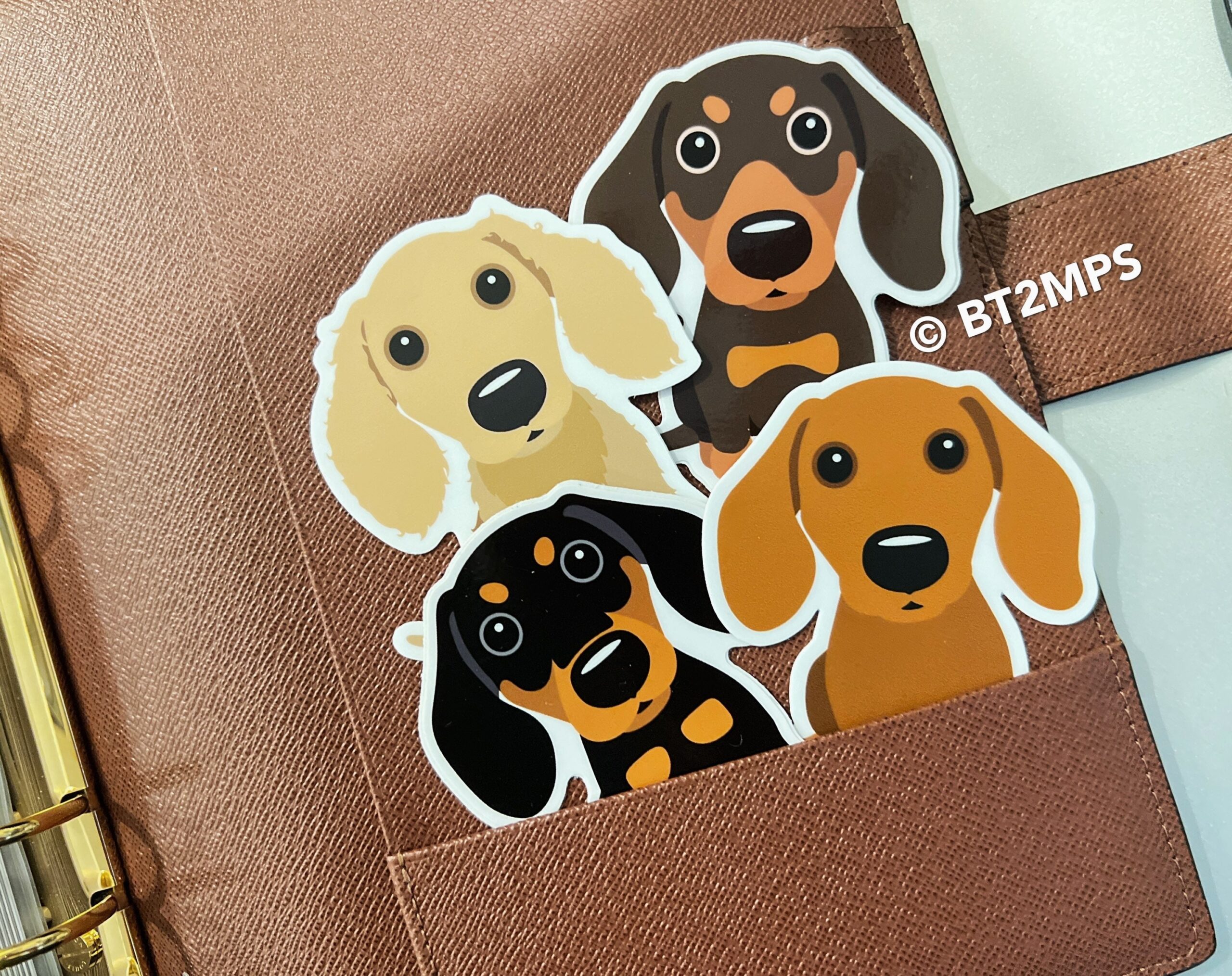 BT2MPS Dachshund Doxie Sausage Dog Weiner Dog Die Cut Vinyl Sticker