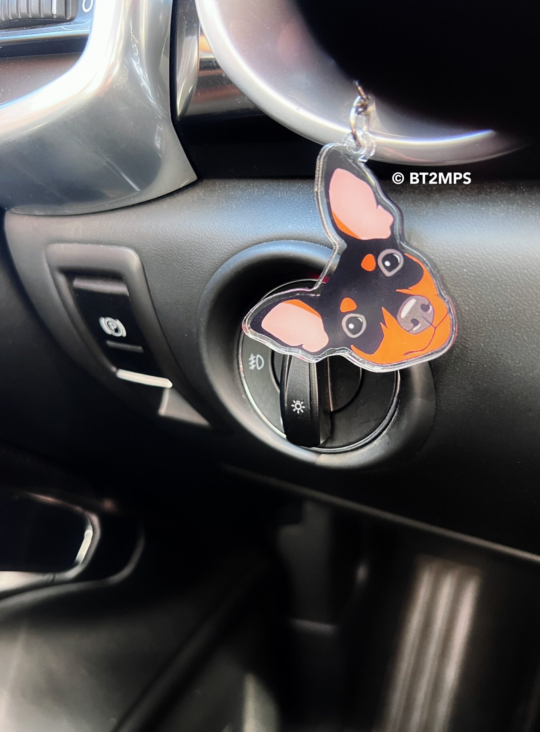 BT2MPS Min Pin Miniature Pinscher Acrylic Keychain Key charm Key ring - Image 2