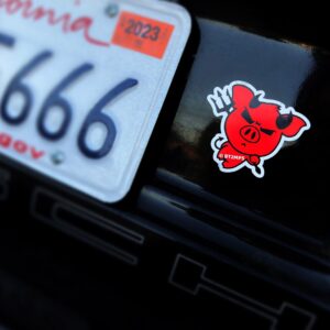 Little Devil / Evil Pig Embroidered iron on patch / magnet