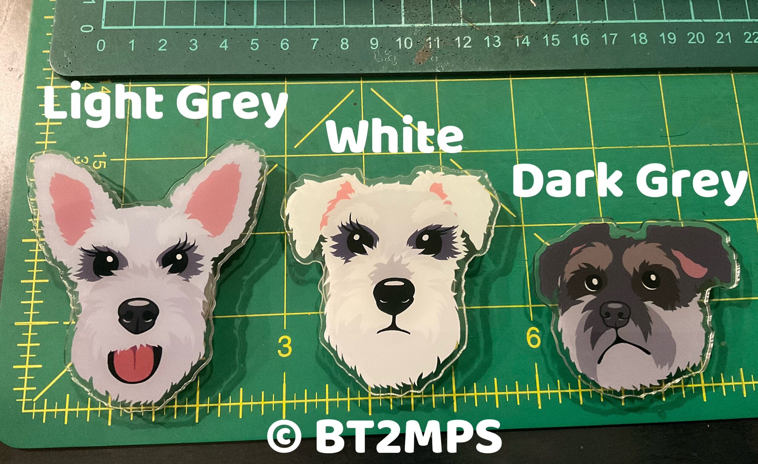 BT2MPS Schnauzer Dog Acrylic Phone Grip / iPhone Holder / Mobile Phone Stand / MagSafe - Image 2