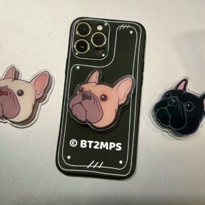 BT2MPS French Bulldog Frenchie Acrylic Phone Grip / iPhone Holder / Mobile Phone Stand / MagSafe