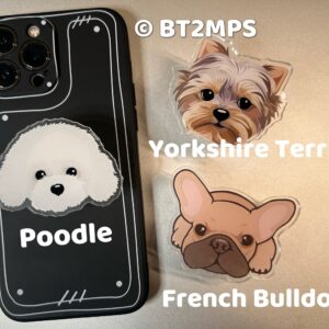 BT2MPS Poodle / Yorkshire / Frenchie Acrylic Phone Grip / iPhone Holder / Mobile Phone Stand / MagSafe