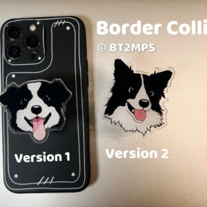 BT2MPS Border Collie Acrylic Phone Grip / iPhone Holder / Mobile Phone Stand / MagSafe