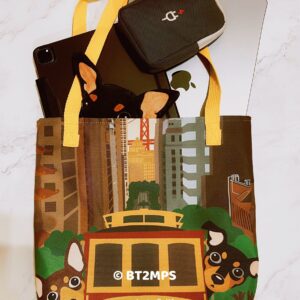San Francisco Cable Car Dog Tote Bag: Miniature Pinscher & Dachshund
