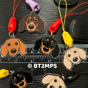 BT2MPS Dachshund Doxie Weiner Sausage Dog Y2K Cellphone Charm