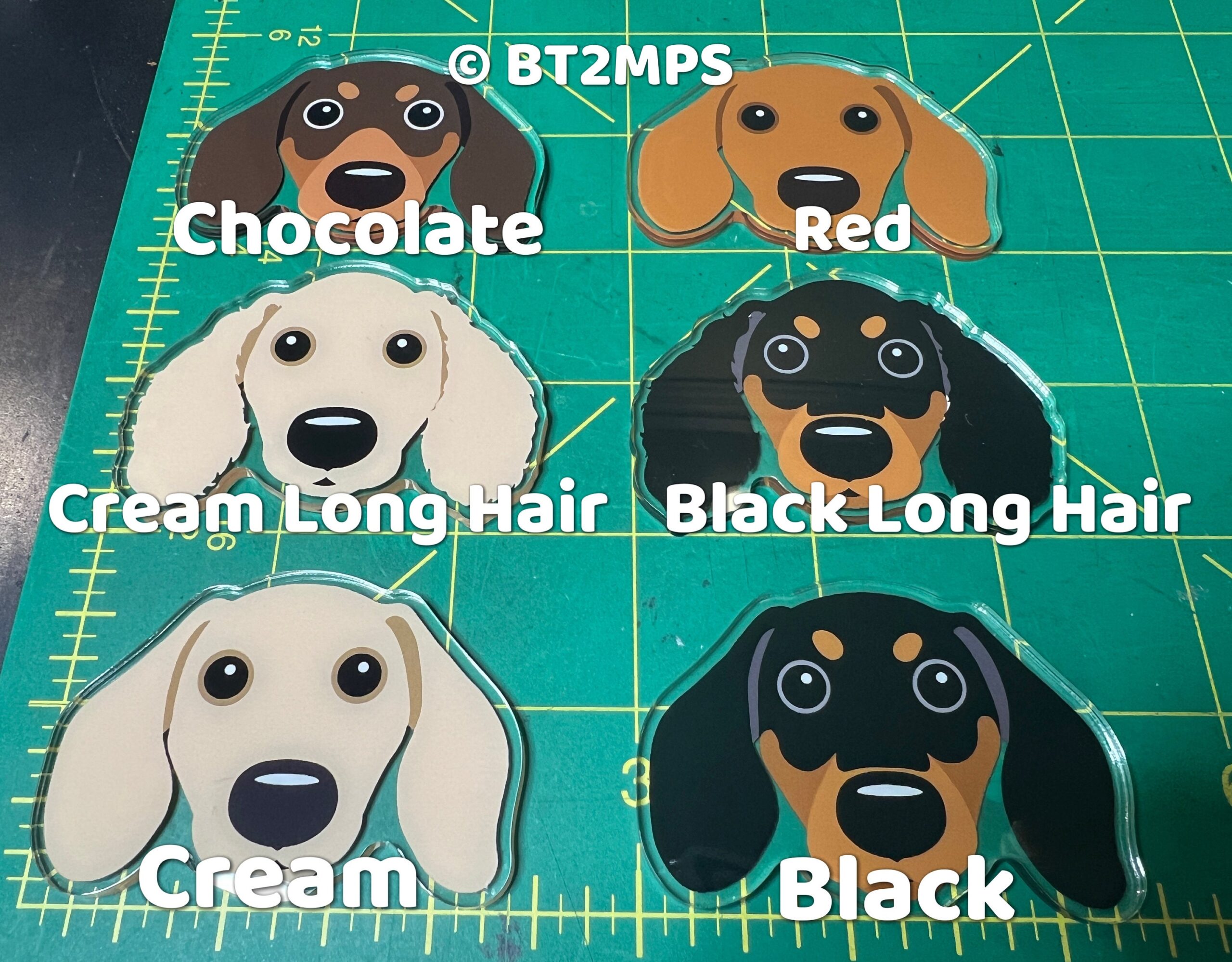 BT2MPS Dachshunds Sausage Dog Weiner Dog Badge Reels - Image 2