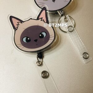 BT2MPS British Shorthair / Siamese / Meow Cat Kitty Badge Reels