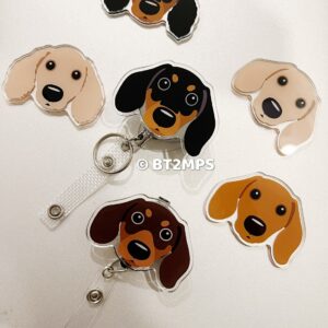 BT2MPS Dachshunds Sausage Dog Weiner Dog Badge Reels