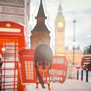Queen's Guard Min Pin Dog Acrylic Keychain - Royal Pup Keycharm