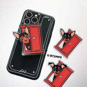 Miniature Pinscher Dog Phone Grip: Funny Min Pin iPhone Holder