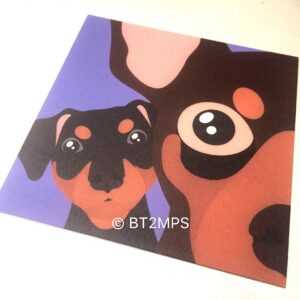 Min Pin POP ART Miniature Pinscher Dog Small Art Print