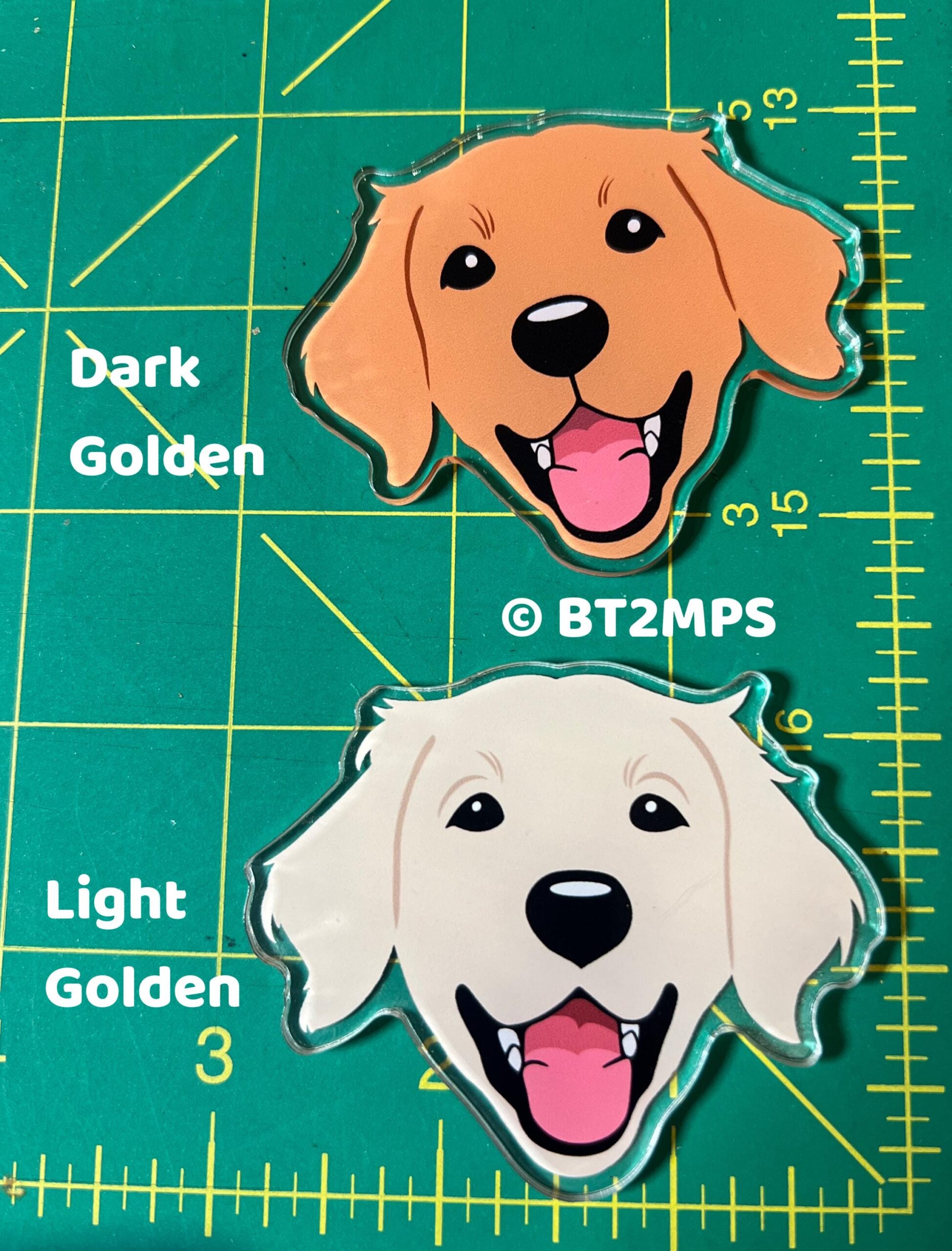 BT2MPS Golden Retriever Acrylic Phone Grip / iPhone Holder / Mobile Phone Stand / MagSafe - Image 2