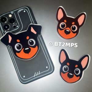Min Pin Puppy Phone Grip: Miniature Pinscher Dog iPhone Holder
