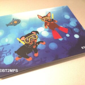 Scuba Diving Miniature Pinscher Dog Art Postcards - Set of 2
